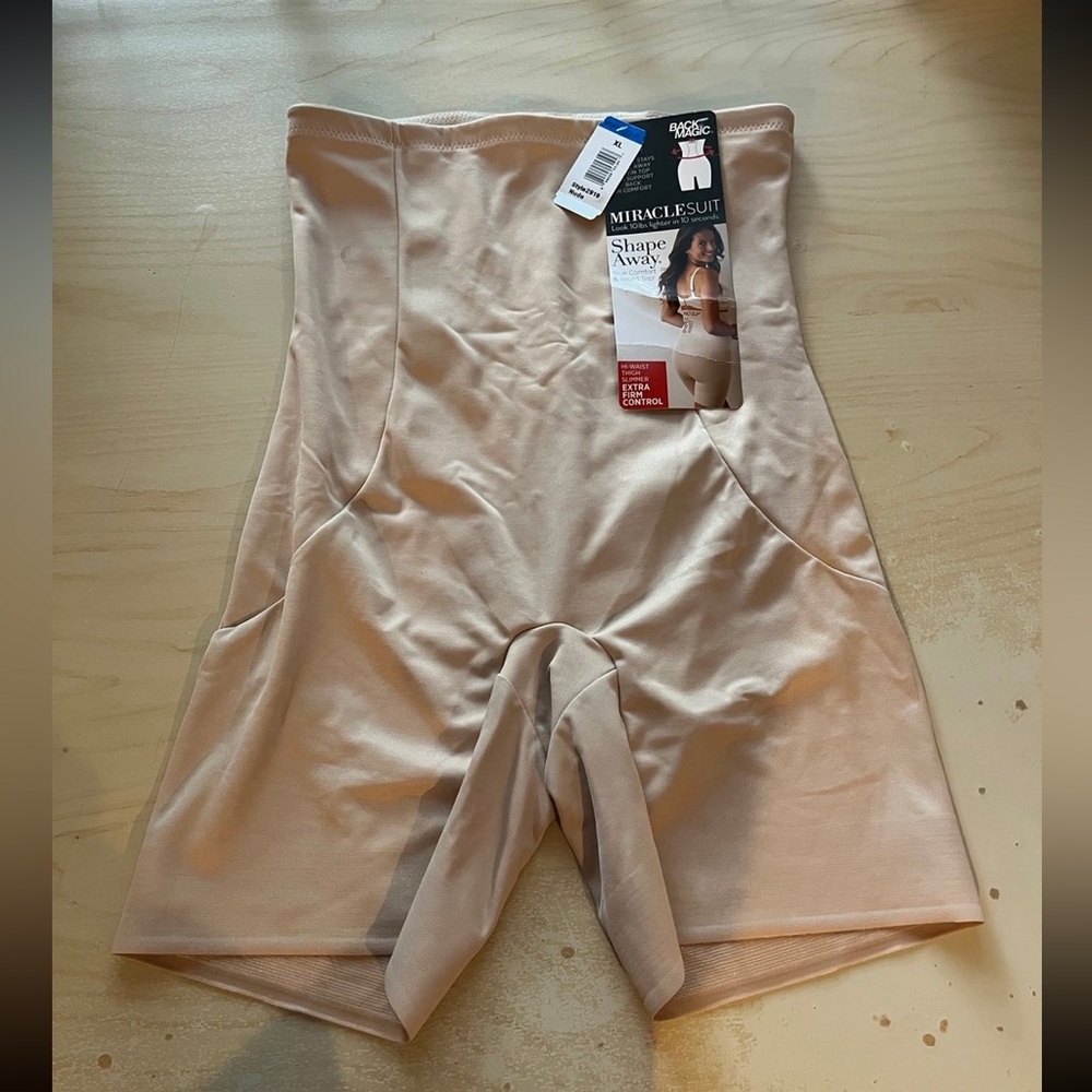 NWT Women’s MIRACLESUIT Nude Hi-Waist Thigh Slimmer sz XL